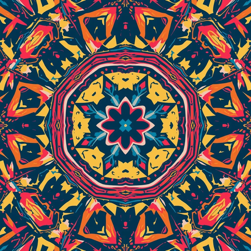 Geometriske mønsterdesign for tekstiltrykk